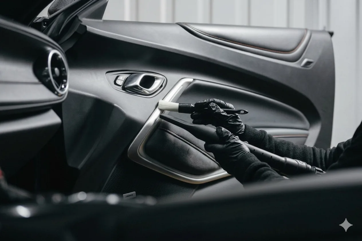 Nettoyage intérieur auto à domicile à Bordeaux — détaillage cuir et plastiques par NET AUTO 33